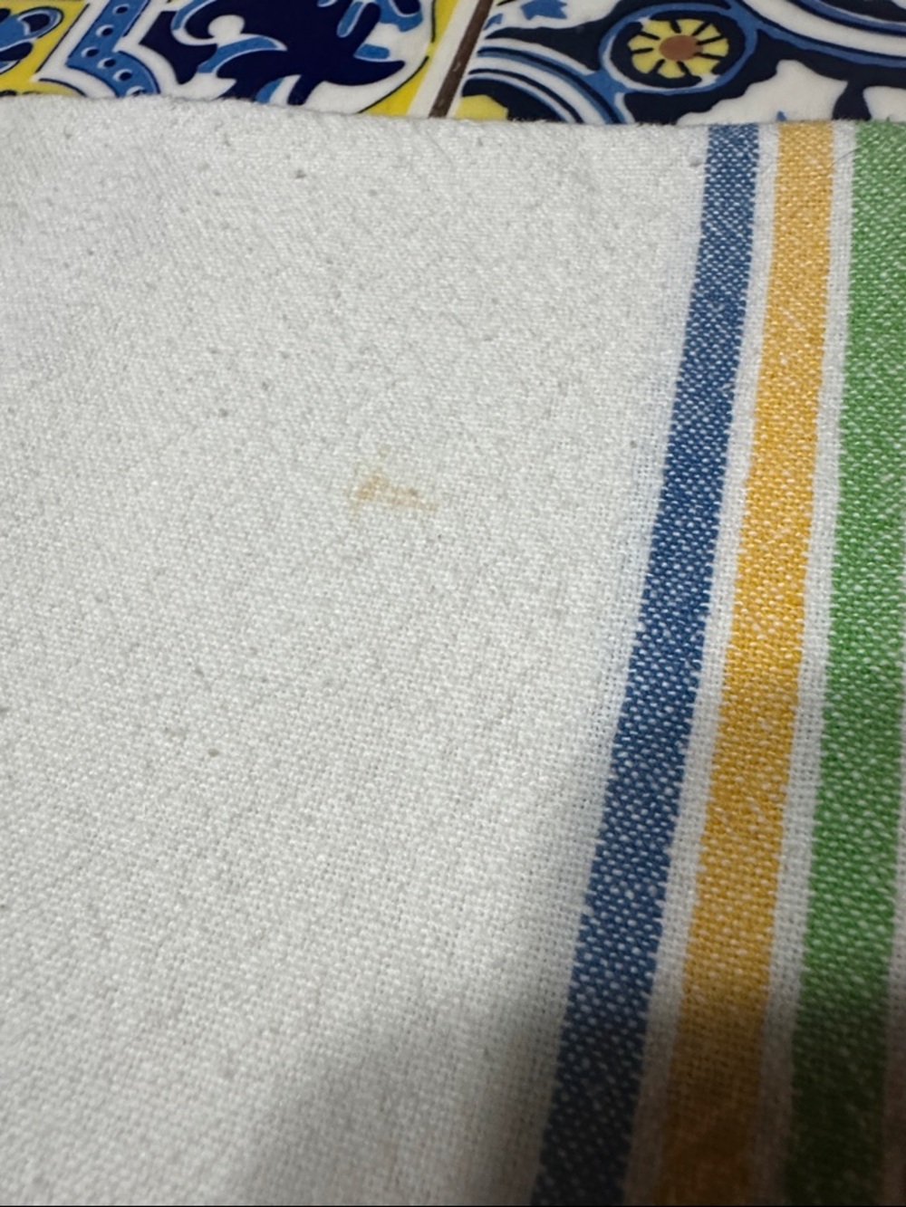 Vintage Embroidered Chef Kitchen Tea Towel - White with Multicolor Stitching - Picture 3 of 6